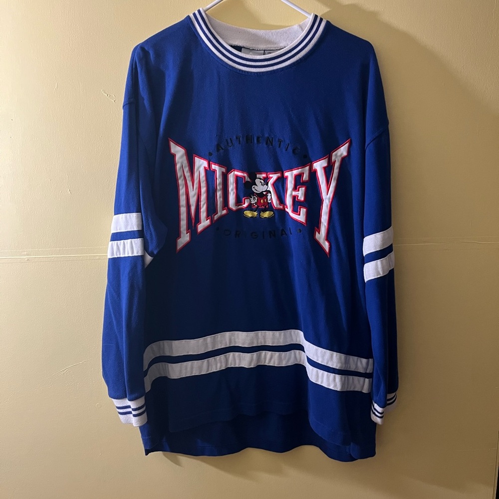 Disney Blue Mickey Mouse Crewneck Sweater